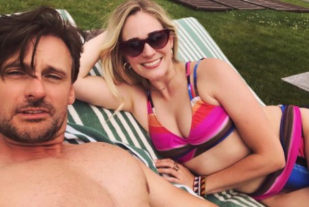 Brittany Bristow with her co-actor Callum Blue